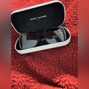 Marc Jacobs Black Oversized Square Sunglasses & Marc Jacob’s Sunglasses Case